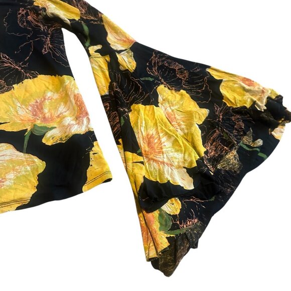 We The Free Birds of Paradise Bell Sleeve Shirt Blouse Top Size Small Women's - Picture 6 of 11